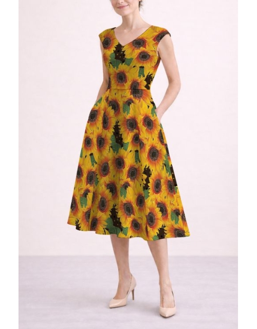 Sunflower Soul Audrey Fit & Flare Midi Dress